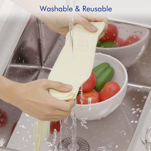 3 PCS Reusable Cheesecloth Bag & Nut Milk Bags, Grade 100, 14x14 Inch Hemmed Cheese Cloth for Straining Craft, 100% Cotton Unbleached Cloth Strainer for Cooking, Baking, Juicing, Cheese Making