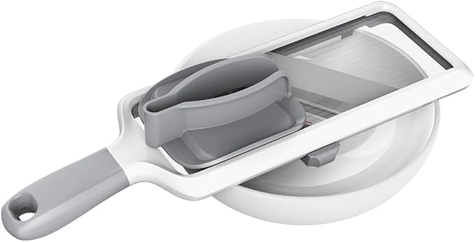 Safety Hand Guard for Mandoline Slicers – Ergonomic, Non-Slip Grip, Durable for Smooth and Safe Slicing of Fruits & Vegetables (Gray)