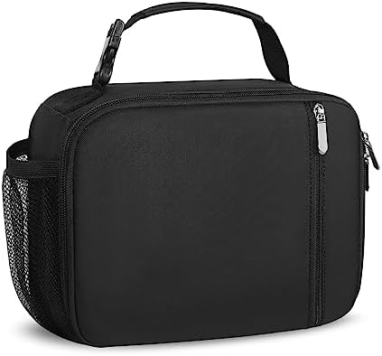 esouler Lunch Box Kids Insulated Lunch Bag for Boys & Girls Durable Children Lunchbox for School with Water Bottle Holder-Black