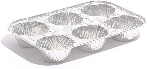 Waytiffer (10pack Muffin Pan 6-Cup Cupcake Aluminum Pans Favorite Muffin Tin Size for Baking Cupcakes Muffins and Mini Pies - Standard Size