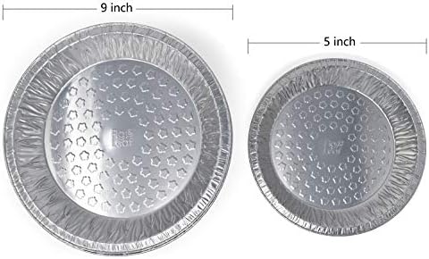 Fig & Leaf (360 Pack) Premium 9-Inch Pie Pans l Disposable Aluminum Foil l Heavy-Duty l Tin Plates for Tart Quiche Pies