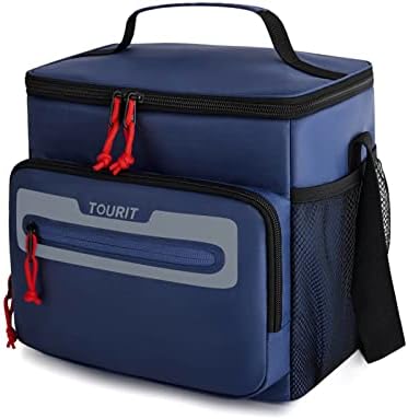 TOURIT Large Lunch Bag 14L Insulated Lunch Box Lunch Cooler for Men Women Work, Black