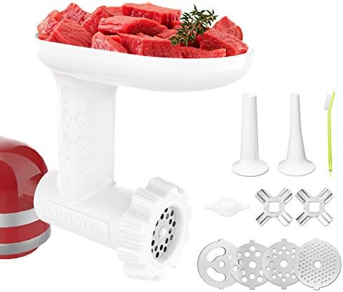 KitchTree Attachment For KitchenAid Stand Mixer, Meat Grinder Attachment, Grey