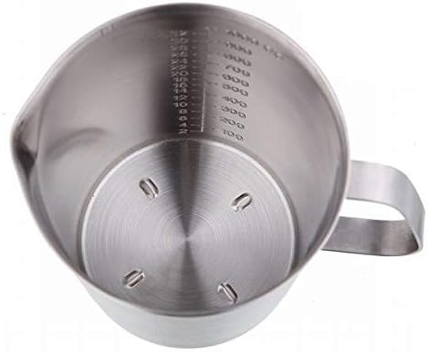 48Oz/6Cup Stainless Steel Pitcher (SUS304), 1.50 Liter Metal Container for Water, Milk, Liquid with Handle with Engraved Markings, Silver