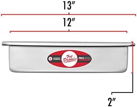 Fat Daddio's POB-12162 Anodized Aluminum Sheet Cake Pan, 12 x 16 x 2 Inch