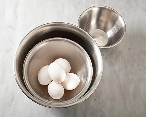 Fox Run Stainless Steel Mixing Bowl, Set of 3 Nesting Mixing Bowls