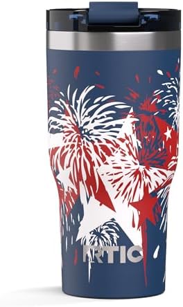 RTIC 20oz Essential Tumbler with Lid, Ceramic Lined, Fireworks
