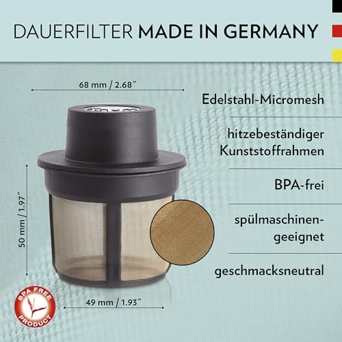 Finum 63/421.40.00 Floating Brewing Basket, Medium, Black