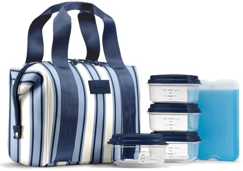 Fit & Fresh Remi Neoprene Lunch Bag for Women w/Ice Pack & Containers
