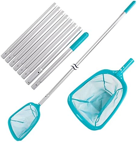 U.S. Pool Supply 11.5 Foot Swimming Pool Leaf Skimmer Net with Telescopic