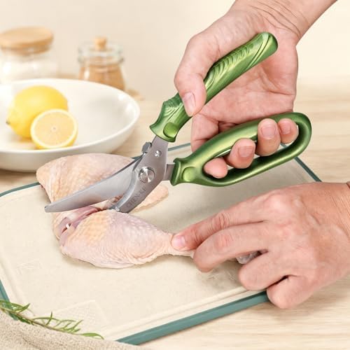 CHEN-KE Rust Resistant Heavy Duty Multipurpose Kitchen Shears-Green