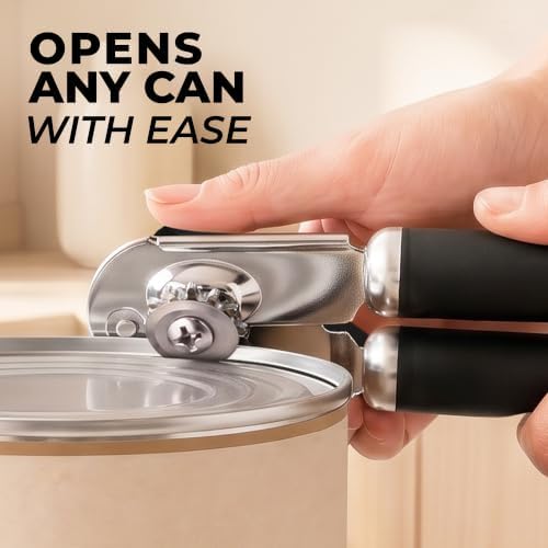 Zulay Kitchen Stainless Steel Swing Open Manual Can Opener Comfortable Grip