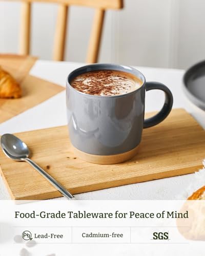 famiware Milkyway Coffee Mugs of 4, 13 oz Mug Set, Ceramic Cup with Handle