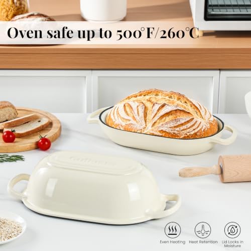 5-Quart Oval Dutch Oven for Bread Baking