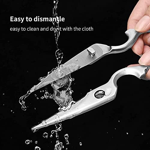 Detachable Kitchen Shears Full-Steel Forged Scissors Mirror-Polished Finish