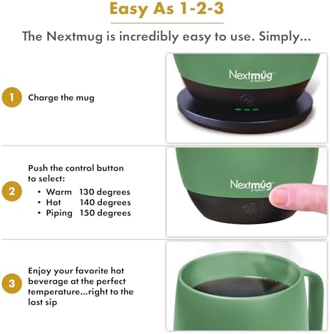 Nextmug - Temperature-Controlled, Self-Heating Coffee Mug