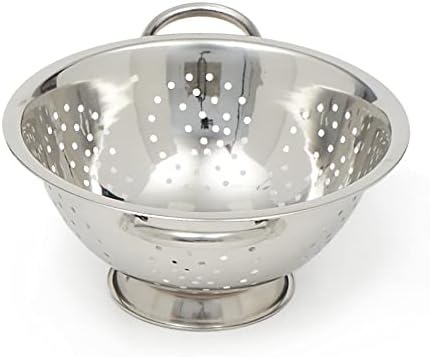 Home Basics Deep Colander Stainless Steel 3 Quart#44;