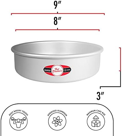 Fat Daddio's PCC-83 Anodized Aluminum Round Cheesecake Pan, 8 x 3 Inch