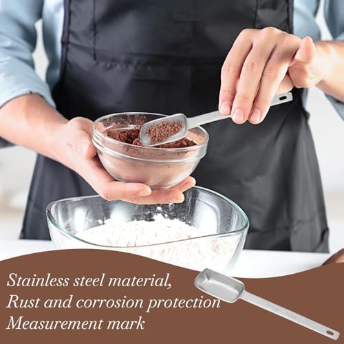 2PCS 1 Tablespoon Stainless Steel Single Measuring Spoon 15 ml Rectangular Individual Measuring Spoons (1 tbsp | 15 ML)