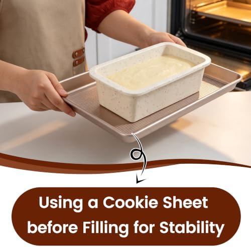 Bread Pan for Homemade Bread - Nonstick Baking Pans Set for 8.5 x 4.5" Loaf
