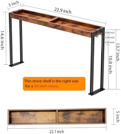 Over the Stove Shelf 22.9-inch(fit 20-inch stove)