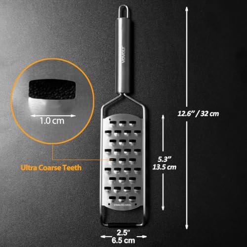 Ultra Coarse Grater & Hand Held Cheese Grater for Kitchen