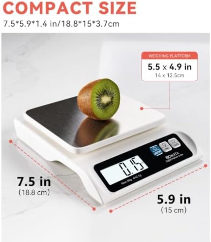 BOMATA 0.1g High Precision Digital Kitchen Food Scale, 13lb Gram Scale