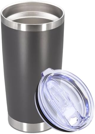20oz Tumbler Stainless Steel Tumbler Coffee Tumbler with Lid Grey, 1P