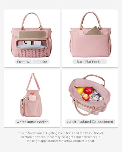 HSHRISH Lunch Bag Women Pink Insulated Lunch Box for College Women