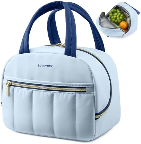 LOVEVOOK Insulated Lunch Bag for Women Men, Cute Fit and Fresh Lunch Box