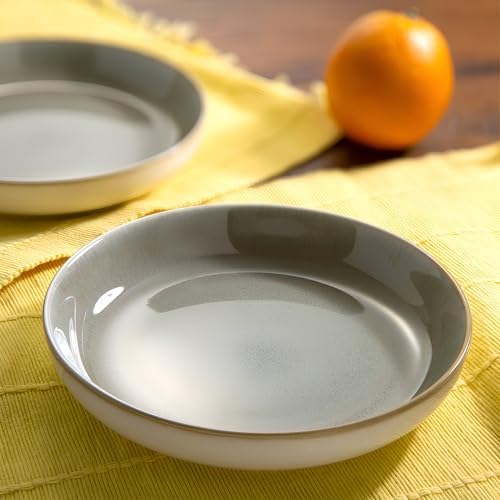 Sango Resona Moss Green Stoneware Bowls (Set of 4) – Durable Stoneware with Reactive Glaze Finish, Microwave & Dishwasher Safe, Perfect for Everyday Dining & Entertainment