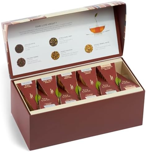 Tea Forte Tea Sampler, 20 Pyramid Infuser Bags, Premium Tea Gift Set