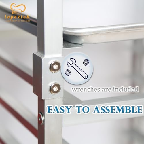 lopeztek Commercial 20-Tier Half & Full Sheet Pan Rack with Wheels