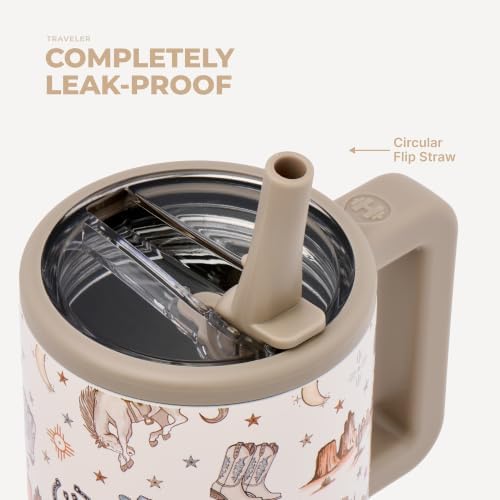 HydroJug Traveler 32oz, Insulated Tumbler with Handle & Straw, Mesa