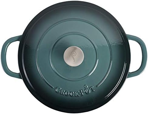 Crock-Pot Crock Pot Artisan Enameled Cast Iron Braiser W/Lid, 5 Quart, Slate Gray (Pack of 2)
