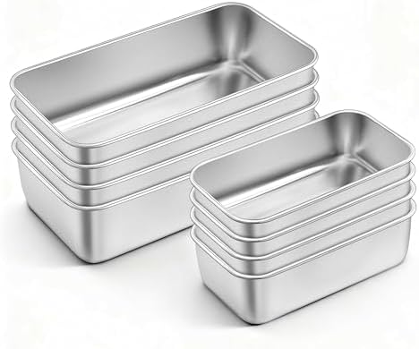 LIANYU Loaf Pan Set, 9x5Inch Bread Pans & 6.3x3.5Inch Mini Bread Baking Pan