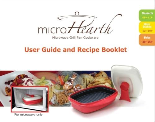Microwave Grill Pan with Lid for Grilling, Browning, and Crisping Vegetables, Sandwich, & Meat, Red