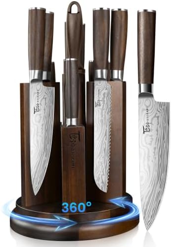 SYOKAMI 14-Piece Kitchen Knife Set with Magnetic Block, New for 2026