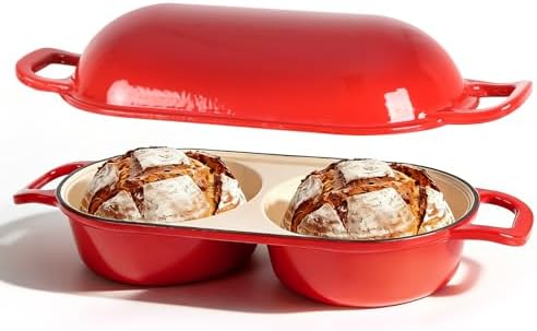 Double Dutch Oven for Bread Baking, Ideal for Family Daily Baking