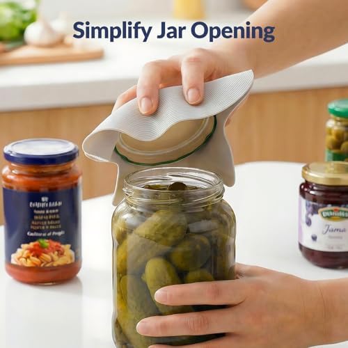 NiHome Silicone Jar Opener Gripper Pads, 6 In for Seniors, Neutral, 4 PC
