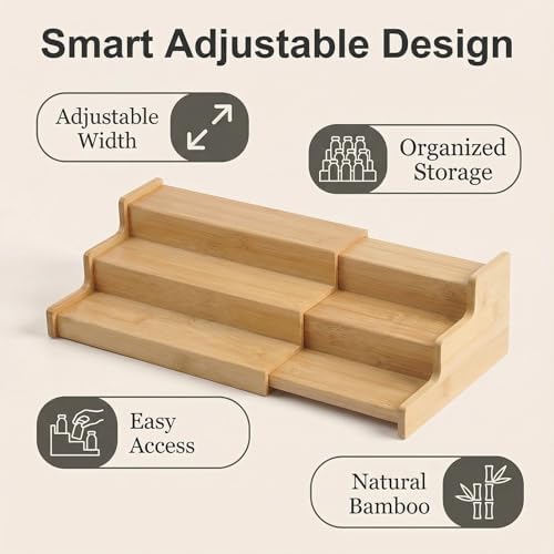 JinDoWin Spice Rack Organizer for Cabinets,Countertop & Pantries,2 Pack