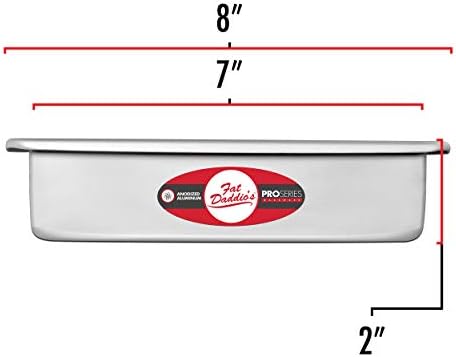 Fat Daddio's POB-7112 Sheet Cake Pan, 7 x 11 x 2 Inch, Silver