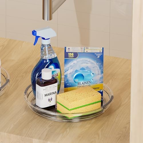 LAMU 3 Pack 9'' Lazy Susan Organizer Turntable for Cabinet, Pantry Organizers and Storage, Rotating Condiment Organizer for Kitchen, Table Top, Fridge, Countertop, Spice Organization