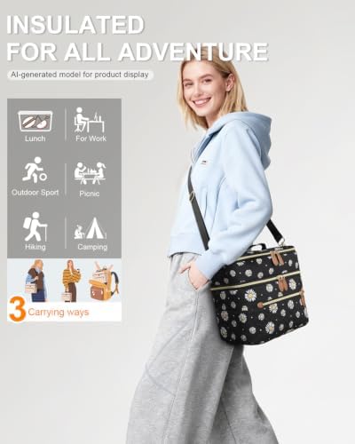 Capolo Lunch Bag for Women Men Insulated Lunch Tote Leakproof Lunchbox Bags