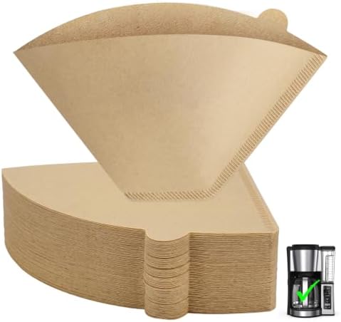 Clinuse 200Pcs #4 Cone Coffee Filters 8-12 Cup Compatible with Ninja Maker