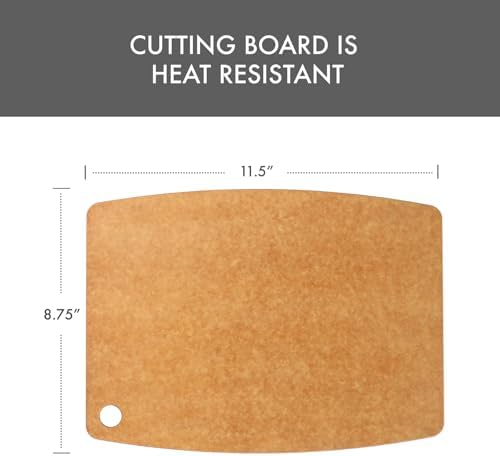 Dexas Natural Fiber Composite Cutting Board, Dishwasher Safe, Knife Friendly Kitchen Prep Board, 11.5 x 9 Inch