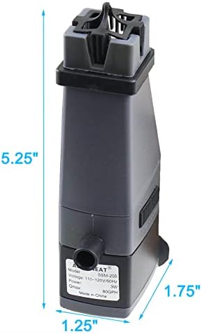 AQUANEAT Aquarium Surface Skimmer, Protein Skimmer, Internal Filter for Aquarium, 80GPH