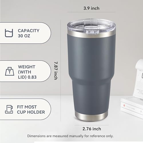 30 oz Tumbler with Lid Stainless Steel Tumblers Bulk, 4 Pack