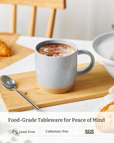 famiware Milkyway Coffee Mugs of 4, 13 oz Mug Set, Ceramic Cup with Handle