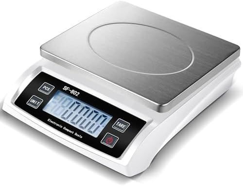 Copkim Large Digital Kitchen Scale 66LB 30kg Commercial Food Scale, Silver